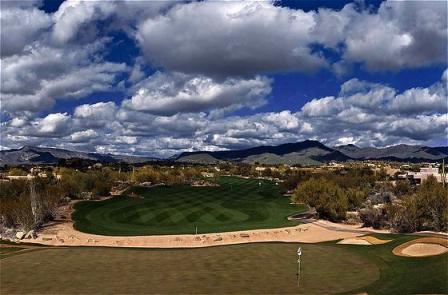 Low clouds over the #16 hole on The Boulder’s North Course in Carefree, Arizona